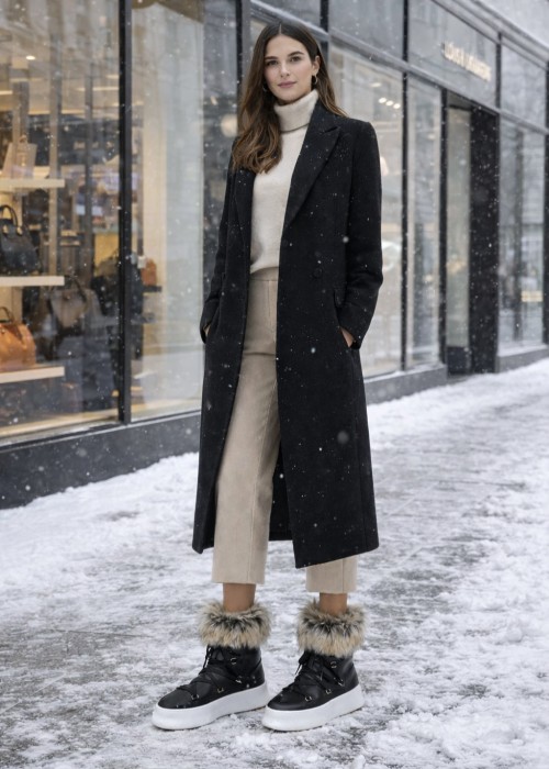 Czarne botki damskie