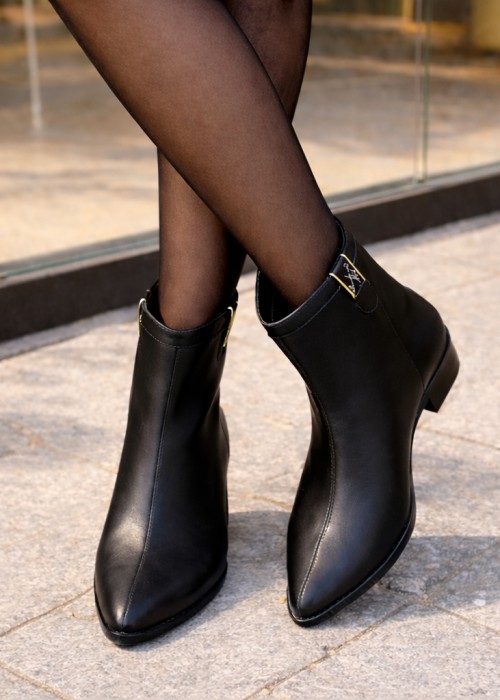 Czarne botki damskie