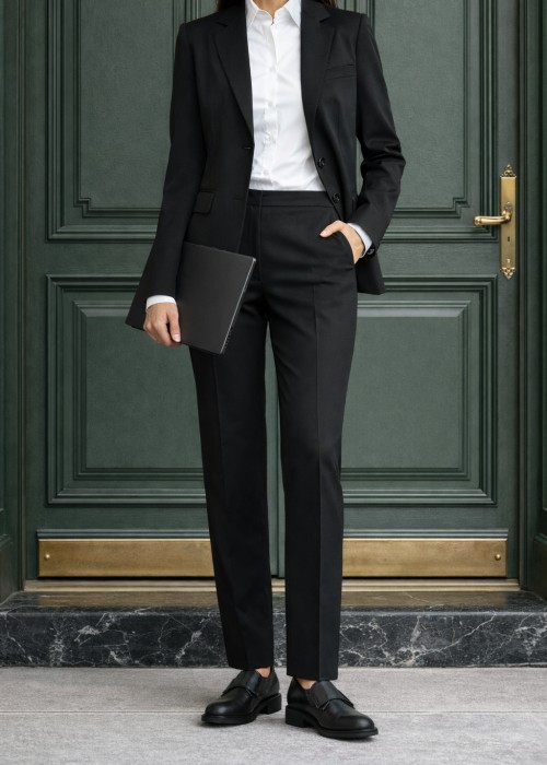 Czarne półbuty damskie