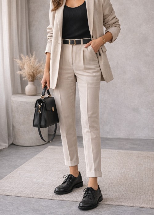 Czarne półbuty damskie