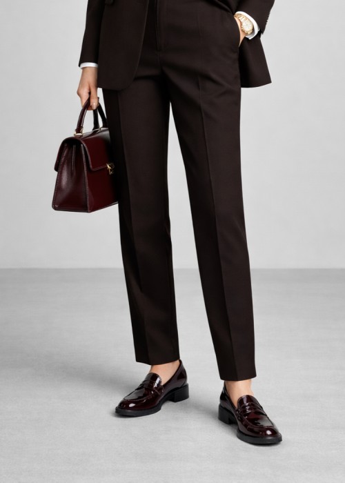 Bordowe mokasyny damskie