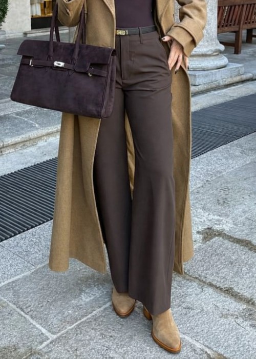 Brązowe botki damskie