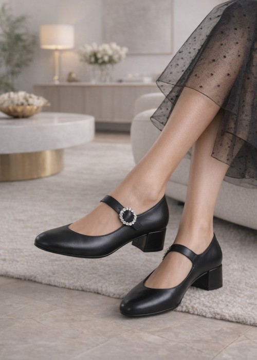 Czarne czółenka damskie