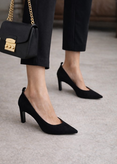 Czarne czółenka damskie