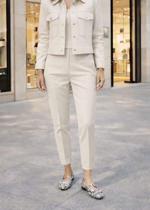 Beżowe baleriny damskie