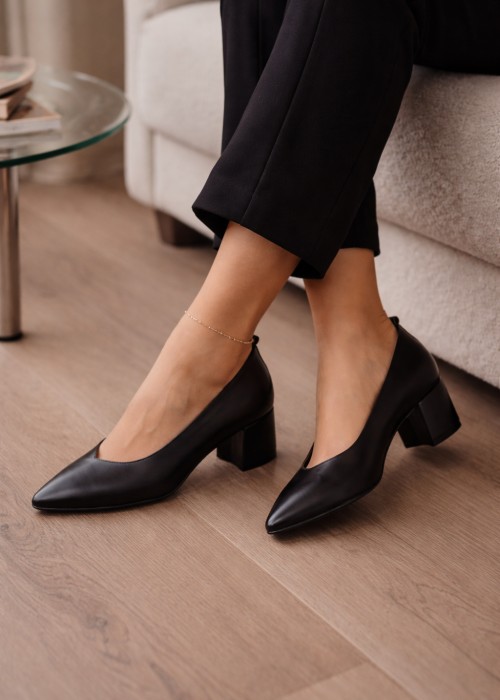 Czarne czółenka damskie