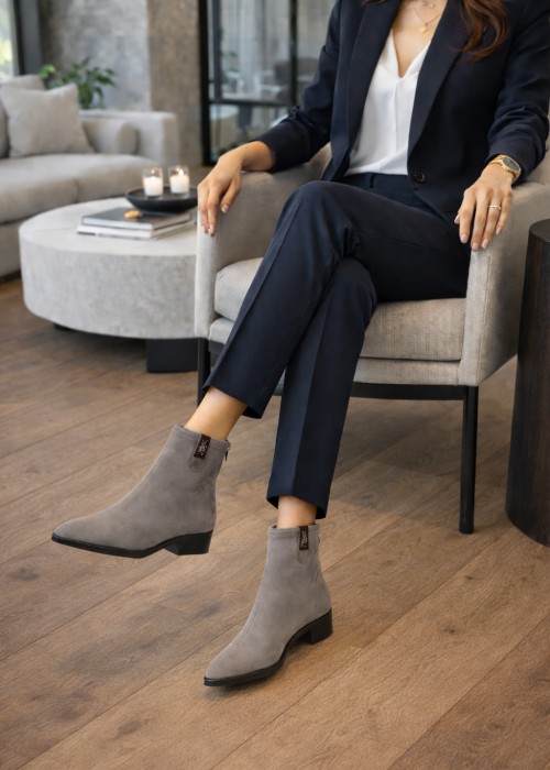 Szare botki damskie