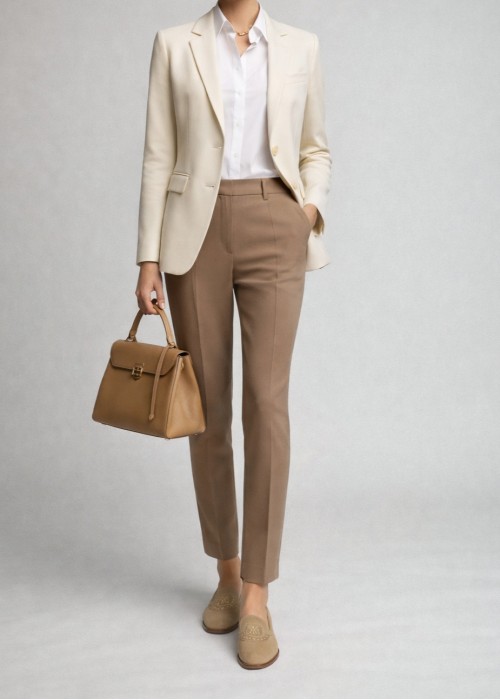 Brązowe baleriny damskie