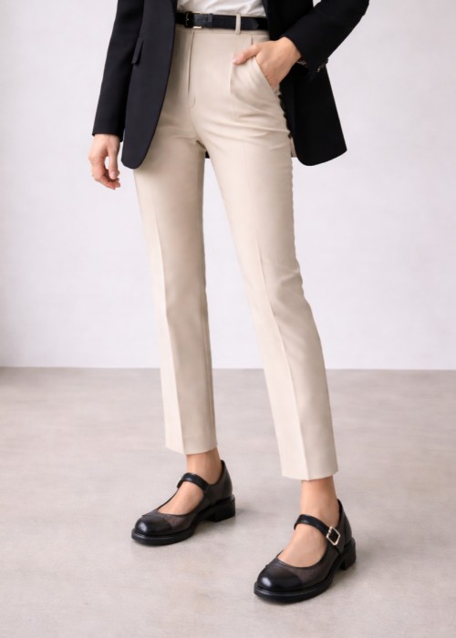 Czarne półbuty damskie