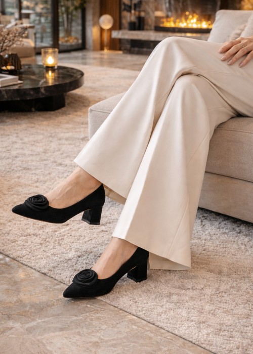 Czarne czółenka damskie