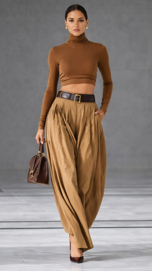 Brązowe czółenka damskie 937191S-0303 