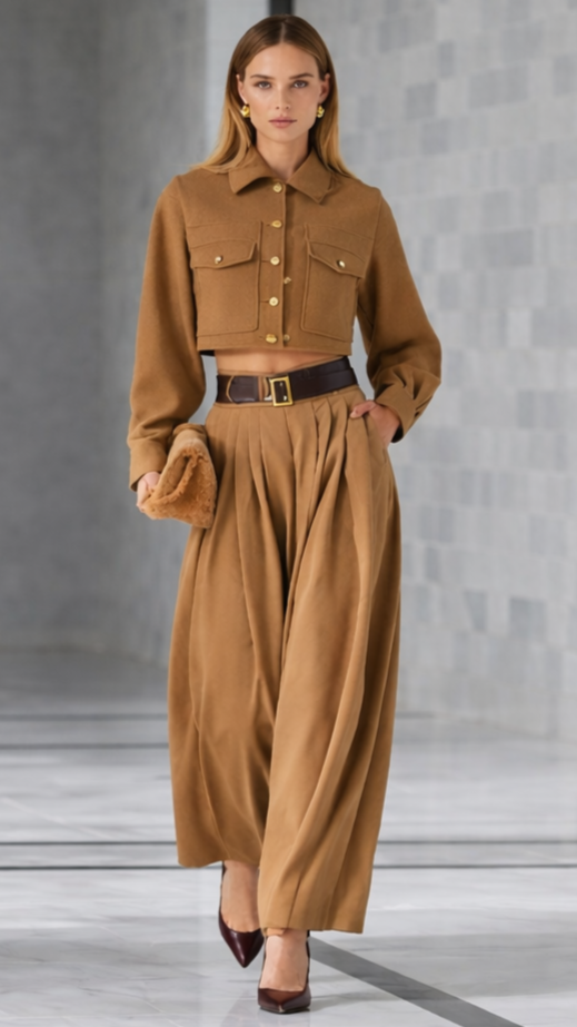 Brązowe czółenka damskie 937191S-0303 