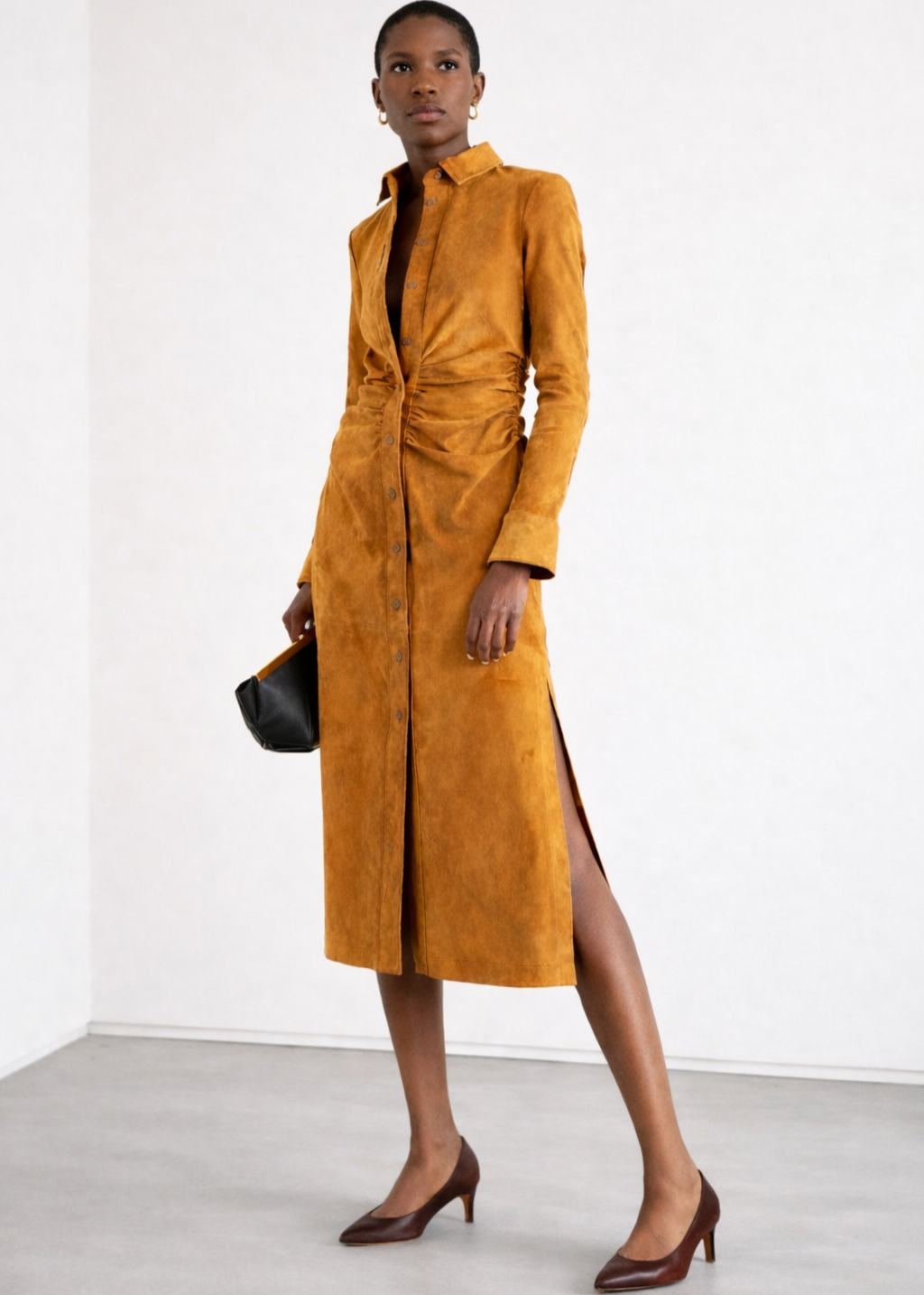 Brązowe czółenka damskie 937191S-0303